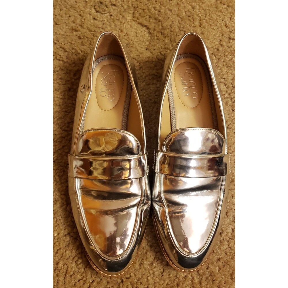Franco Sarto Hudley shiny silver Loafer